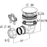 584-bonde douche 60-capot abs chr