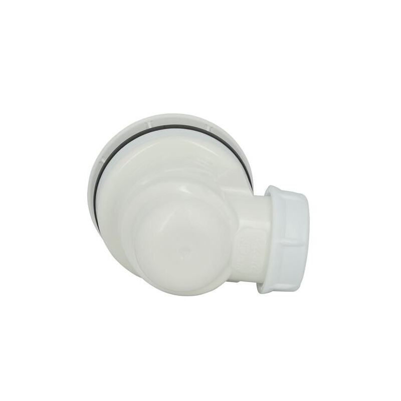 Bonde 584, Ø 60 mm, capot ABS blanc, universelle, sortie à visser ou à coller