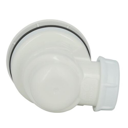 Bonde 584, Ø 60 mm, capot ABS blanc, universelle, sortie à visser ou à coller
