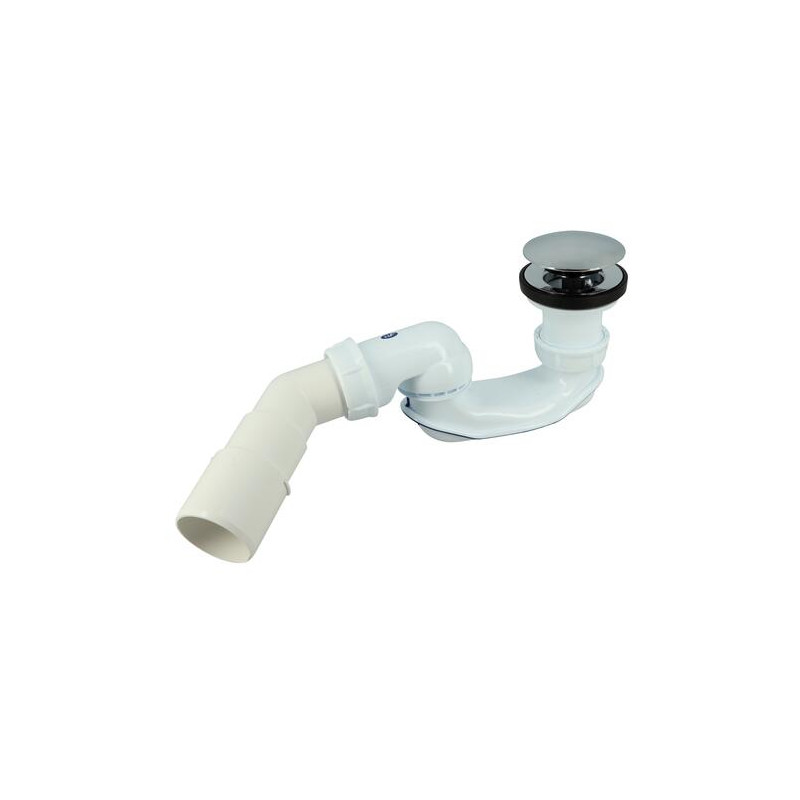 Bonde de receveurs de douche, commande à pied, clapet laiton chromé Ø 70 mm