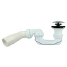 Bonde de receveurs de douche, commande à pied, clapet laiton chromé Ø 70 mm