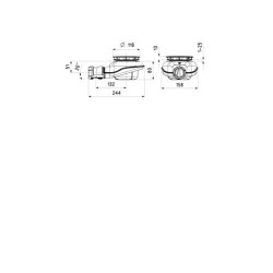 Bonde receveur de douche TURBOFLOW®2, technologie bi-matière, Ø 90, sortie Ø 40 - réf. 0205701