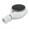 Bonde receveur de douche TURBOFLOW®2, capot ABS noir mat, Ø 90, sortie Ø 40