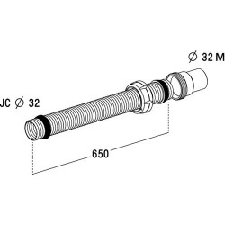 6001-vidhooflex 32 l=650mm + douille