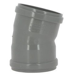 Coude 15° CR4 / CR8 Ø110 mm Femelle/Femelle Joint Fixe Gris