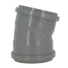 Coude 15° CR8 Ø160 mm Femelle/Femelle Joint Fixe Gris