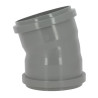 Coude 15° CR8 Ø160 mm Femelle/Femelle Joint Fixe Gris