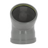 Coude 45° CR4 / CR8 Ø110 Femelle/Femelle Joint Fixe Gris