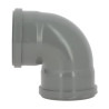 Coude 87°30 CR4 / CR8 Ø110 Femelle/Femelle Joint Fixe Gris