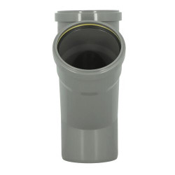 Culotte 45° CR4/CR8 Ø110 Mâle/Femelle Joint Fixe Gris