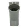 Culotte 45° CR4/CR8 Ø110 Mâle/Femelle Joint Fixe Gris