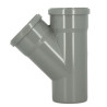 Culotte 45° CR4/CR8 Ø110 Mâle/Femelle Joint Fixe Gris