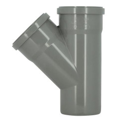 Culotte 45° CR4/CR8 Ø110 Mâle/Femelle Joint Standard Gris