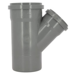 Culotte 45° CR8 Ø160/125 Mâle/Femelle Joint Fixe Gris