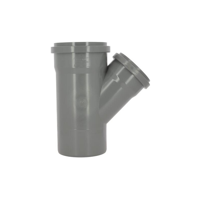 Culotte 45° CR8 Ø160/125 Mâle/Femelle Joint Fixe Gris