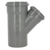 Culotte 45° CR8 Ø160/125 Mâle/Femelle Joint Fixe Gris