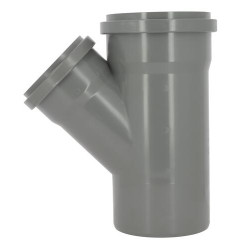 Culotte 45° CR8 Ø160/125 Mâle/Femelle Joint Fixe Gris
