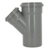 Culotte 45° CR8 Ø160/125 Mâle/Femelle Joint Fixe Gris