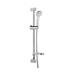 42153-ensemble sur barre inox chrome d25 750mm- river 3 jets - flex chrome 1,75