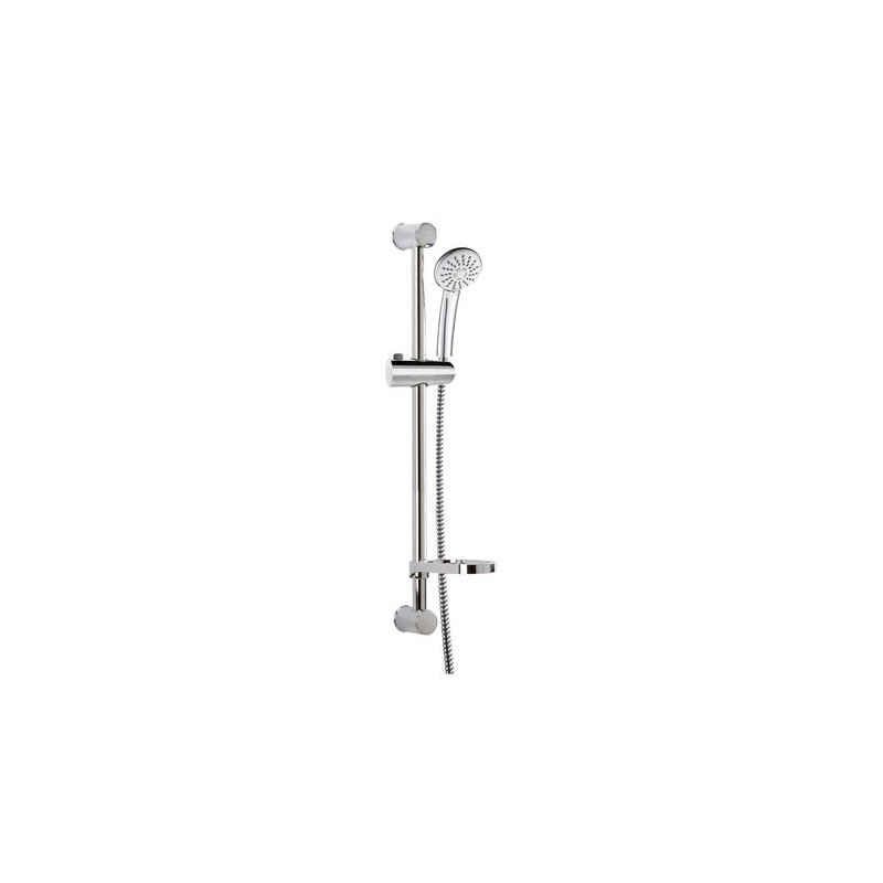 42153-ensemble sur barre inox chrome d25 750mm- river 3 jets - flex chrome 1,75