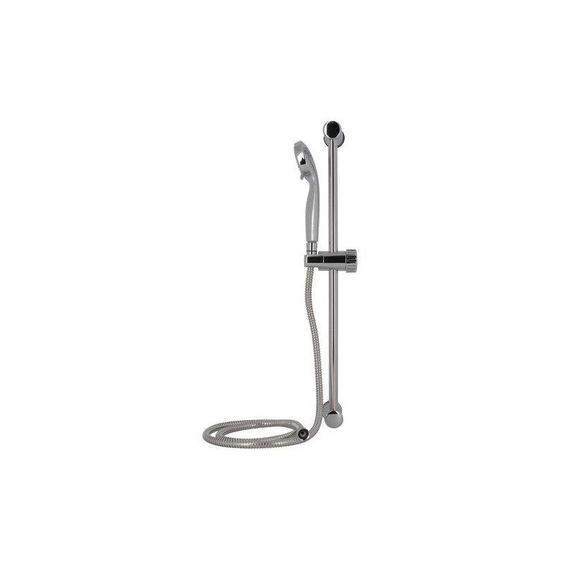 Ensemble boite - barre inox poli d18 620 mm - lisa 3 jets - flex poli 1,50 m