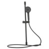 Ensemble de douche BLACK, noir mat, 3+1 jets, sur barre, flexible 1,75 m