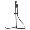 Ensemble de douche BLACK, noir mat, 3+1 jets, sur barre, flexible 1,75 m