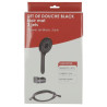 Set de douche BLACK, noir mat, 3+1 jets, support mural articulé, flexible 1,75 m
