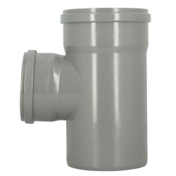 Embranchement 87°30 Ø200/160 mm Mâle/Femelle Joint Standard Gris