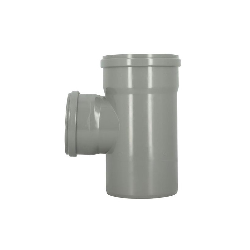Embranchement 87°30 Ø200/160 mm Mâle/Femelle Joint Standard Gris