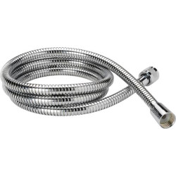 Flexible de douche Hydrosenso, laiton chromé, double agrafage, 2 m