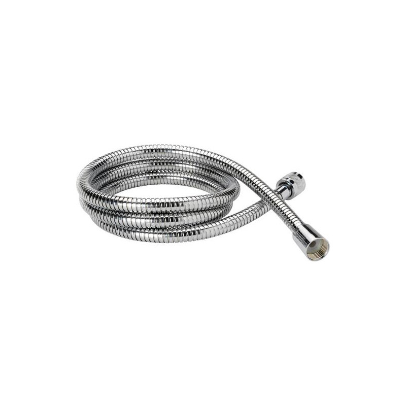 Flexible de douche Hydrosenso, laiton chromé, double agrafage, 2 m
