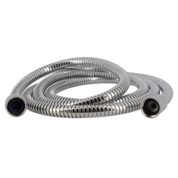 Flexible de douche Hydrosenso, laiton chromé, double agrafage, 2 m