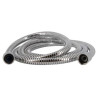 Flexible de douche Hydrosenso, laiton chromé, double agrafage, 2 m