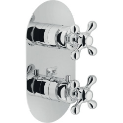 Façade thermostatique à encastrer 2 voies GRAZIA