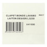 Clapet pour bonde de lavabo laiton design