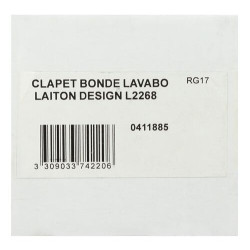 Clapet pour bonde de lavabo laiton design - réf. 0411885