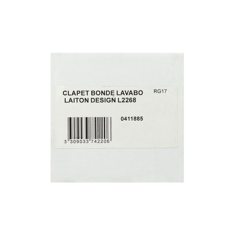 Clapet pour bonde de lavabo laiton design - réf. 0411885