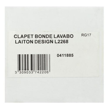 Clapet pour bonde de lavabo laiton design - réf. 0411885