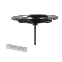 Clapet ø70 mm lisse chromé brillant + embout