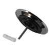 Clapet ø70 mm lisse chromé brillant + embout