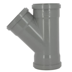 Culotte 45° CR4 / CR8 Ø110 mm Femelle/Femelle Joint Fixe Gris