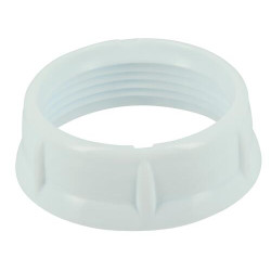 Ecrou de vidage pour évier, Ø 40 mm, blanc, en PVC