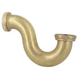 Siphon pour évier et baignoire forme "P", laiton, grand débit, Ø 40 mm