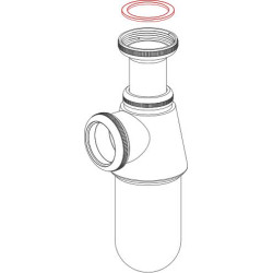 1052-siphon evier 1 1/2 laiton