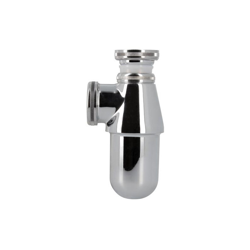 Siphon pour évier, laiton chromé brillant, Ø 40 mm, réglable en hauteur