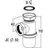 L2211-siphon lavabo 1 1/4 laiton chr mat