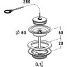 L2260-bonde a bouchon chain.-corps laiton