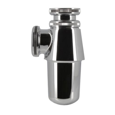 Siphon de lavabo laiton, chromé brillant, Ø 32 mm, réglable en hauteur