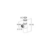 Siphon de lavabo laiton, chromé brillant, Ø 32 mm, réglable en hauteur
